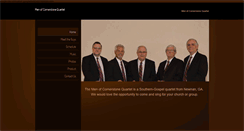 Desktop Screenshot of menofcornerstonequartet.com