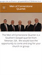 Mobile Screenshot of menofcornerstonequartet.com